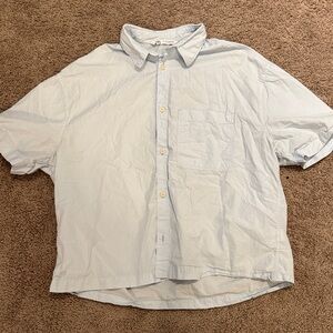 Zara Men's Casual Light Blue Button Down Shirt